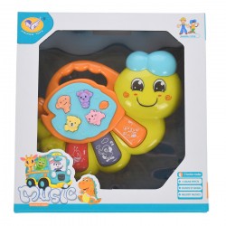 Mini orga de jucarie cu sunete si luminite, melc, multicolor - 3315346V Mini orga de jucarie cu sunete si luminite, melc, multicolor - 3315346V