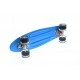 Penny board copii, cu roti din silicon si lumina LED, 55 cm,  Albastru, 2311A