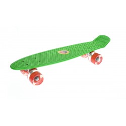 Skateboard copii, cu roti din silicon si lumin colorate LED  Verde 2311V