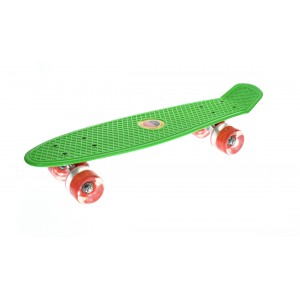 Skateboard copii, cu roti din silicon si lumin colorate LED  Verde 2311V