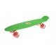 Penny board copii, cu roti din silicon si lumina LED, 55 cm,  Verde, 2311V