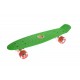 Penny board copii, cu roti din silicon si lumina LED, 55 cm,  Verde, 2311V