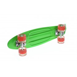 Skateboard copii, cu roti din silicon si lumin colorate LED  Verde 2311V