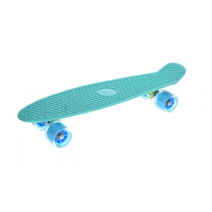 Skateboard roti din silicon cu lumini colorate Turcoaz 2311BLM