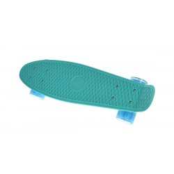 Skateboard roti din silicon cu lumini colorate Turcoaz 2311BLM