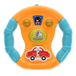 Volan de jucarie pentru copii, cu sunete si lumini, galben - 3315348G Volan de jucarie pentru copii, cu sunete si lumini, galben - 3315348G