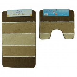 Set doua covorase de baie pufoase, 55x90 cm si 55x45 cm ZLN4719
