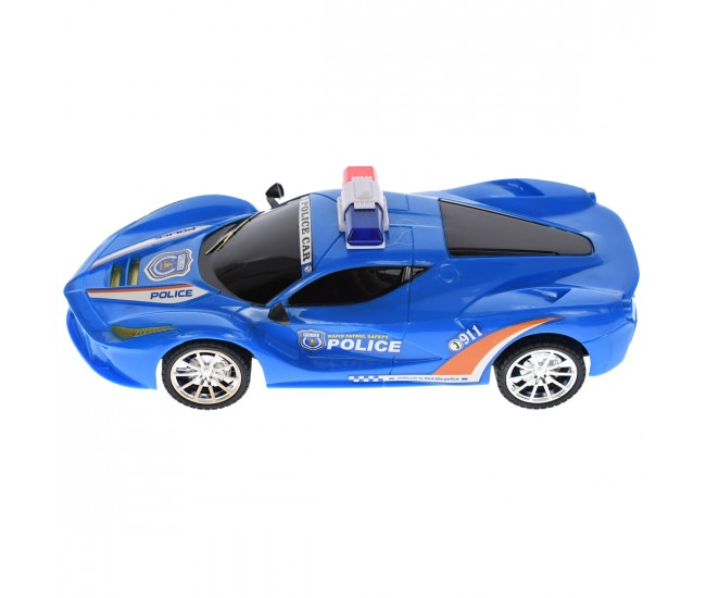 Masinuta sport cu telecomanda de jucarie, de politie, albastra - HT96A