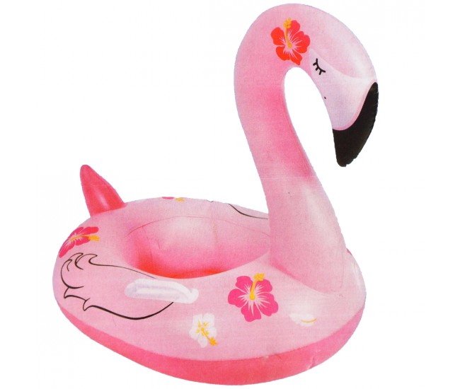 Colac copii in forma de flamingo, 72 x 60 cm, roz