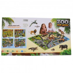 Covoras de Joaca, cu animale din savana, 145 x 98 cm, multicolor Covoras de Joaca, cu animale din savana, 145 x 98 cm, multicolor