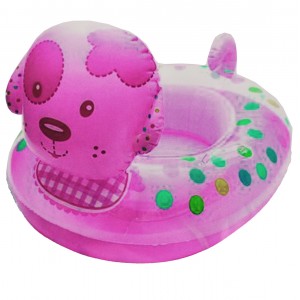 Colac copii in forma de catelus, 75 x 55 cm, roz