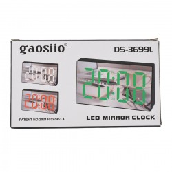 Ceas de birou, design minimalist oglinda, negru - DS3699L Ceas de birou, design minimalist oglinda, negru - DS3699L