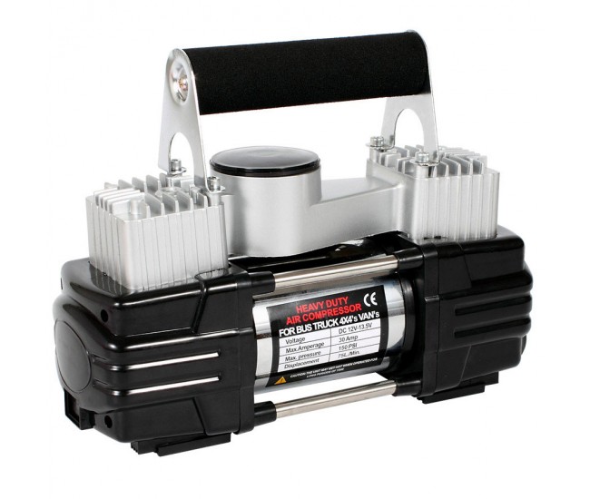 Compresor auto, 2 cilindri, 14 bar, 85 l/min, pentru SUV-uri, autoturisme, motociclete, biciclete si orice accesorii gonflabile - 66197