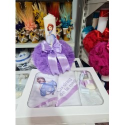 Set Trusou si lumanare pentru botez fetite si baieti, set complet pentru biserica ALBINUTA3