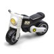 Motocicleta fara pedale pentru baieti, Scooter POLITIE, roti late, sezut, jucarie alb/negru, MOTO120