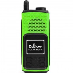 Radio portabil cu lanterna, cu baterie si incarcare solara, verde, CL-601V