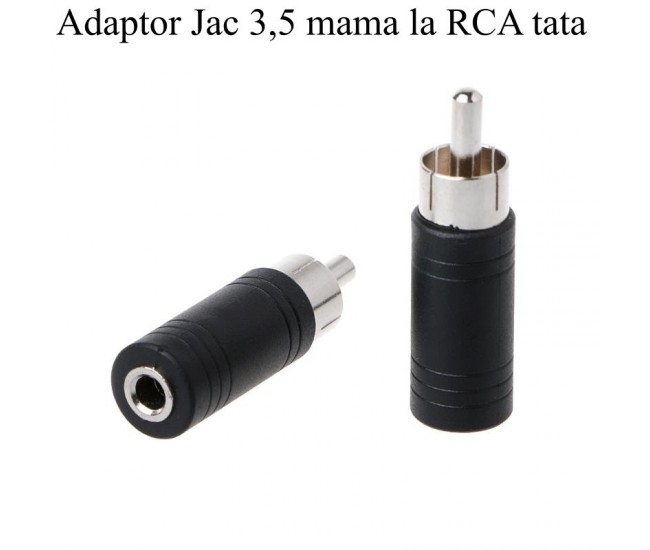 ADAPTOR RCA TATA - JACK 3,5 MAMA MONO