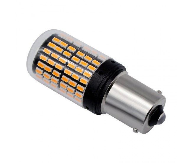 Set 2 becuri led semnalizare p21w super canbus. non polar, lumina portocalie fara hyper-flash