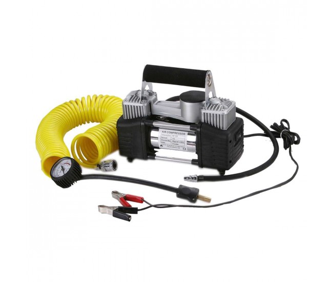 Compresor auto, 2 cilindri, 14 bar, 85 l/min, pentru SUV-uri, autoturisme, motociclete, biciclete si orice accesorii gonflabile - 66197