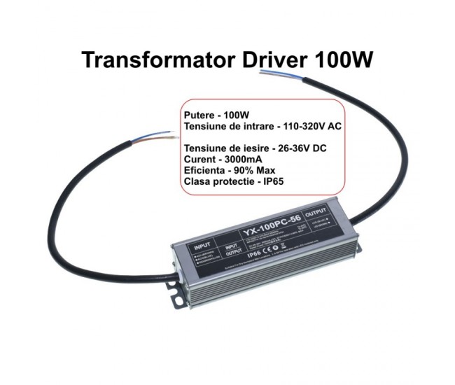 TRANSFORMATOR DRIVER 100W PENTRU LED 26-36V