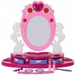 Set salon de frumusete de jucarie, cu oglinda 14 accesorii, sunete si luminite - 78008A Set salon de frumusete de jucarie, cu oglinda 14 accesorii, sunete si luminite - 78008A