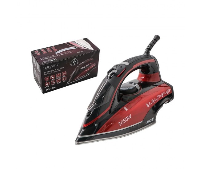 Fier de calcat, 3050 W, talpa ceramica, rezervor 360ml, 25 g/min, jet de abur 55g, Haeger - HG1296 Fier de calcat, 3050 W, talpa ceramica, rezervor 360ml, 25 g/min, jet de abur 55g, Haeger - HG1296