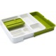 Organizator extensibil pentru sertar, din polipropilena, verde - 7023