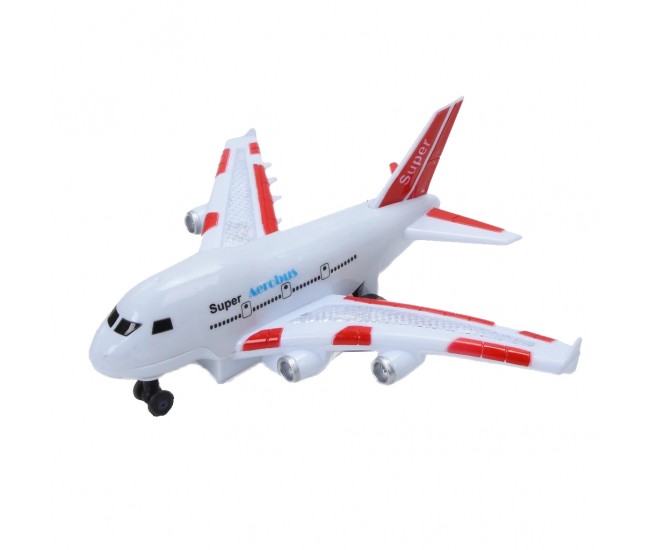 Avion cu radiocomanda, albastru cu luminite, alb - rosu, 8003R Avion cu radiocomanda, albastru cu luminite, alb - rosu, 8003R