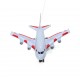 Avion cu radiocomanda, albastru cu luminite, alb - rosu, 8003R Avion cu radiocomanda, albastru cu luminite, alb - rosu, 8003R