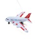 Avion cu radiocomanda, albastru cu luminite, alb - rosu, 8003R Avion cu radiocomanda, albastru cu luminite, alb - rosu, 8003R