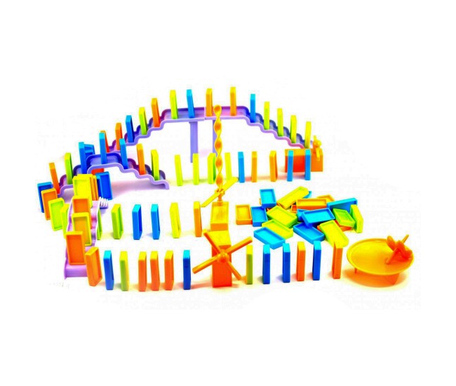 Jucarie cu 82 de piese domino pentru copii, multicolor - PET-LB332 Jucarie cu 82 de piese domino pentru copii, multicolor - PET-LB332
