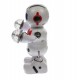 Robot de jucarie cu luminite si sunete, merge si danseaza, alb - 58646