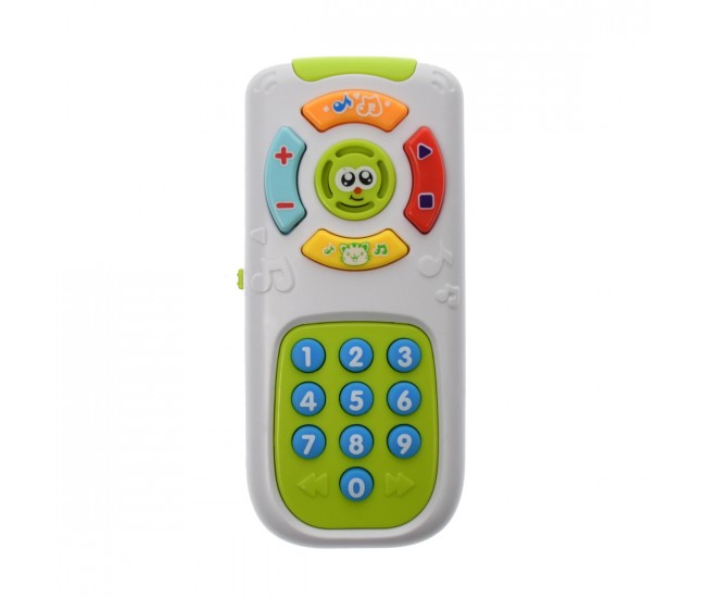 Doua telefoane de jucarie interactive cu butoane, sunete si luminite - 1197007
