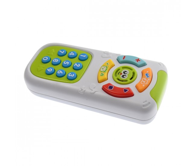 Doua telefoane de jucarie interactive cu butoane, sunete si luminite - 1197007