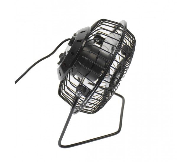 Ventilator de birou din aluminiu, cu alimentare USB, pozitie reglabila, negru - 815V Ventilator de birou din aluminiu, cu alimentare USB, pozitie reglabila, negru - 815V