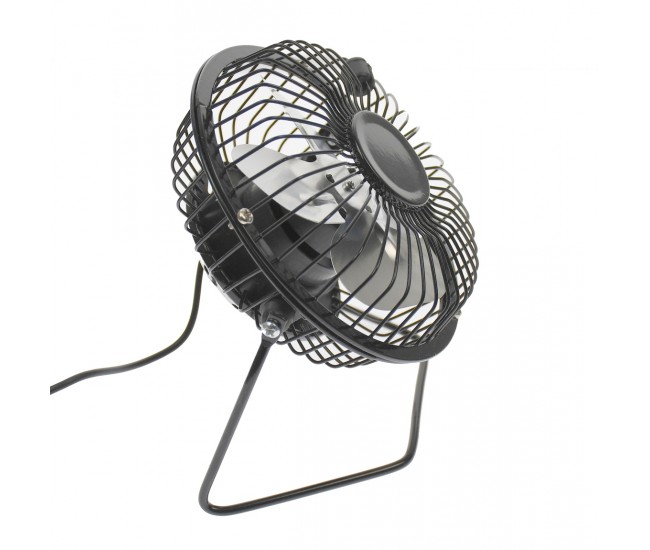 Ventilator de birou din aluminiu, cu alimentare USB, pozitie reglabila, negru - 815V Ventilator de birou din aluminiu, cu alimentare USB, pozitie reglabila, negru - 815V