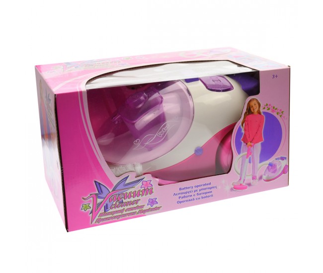 Aspirator mare de jucarie pentru copii, cu sunete si luminite, roz - 2011A Aspirator mare de jucarie pentru copii, cu sunete si luminite, roz - 2011A