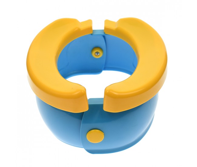 Olita portabila pentru calatorii, cu pungi si sac, albastru - BANANAALBASTRU Olita portabila pentru calatorii, cu pungi si sac, albastru - BANANAALBASTRU