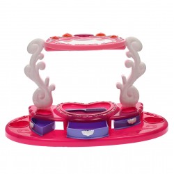 Set salon de frumusete de jucarie, cu oglinda 14 accesorii, sunete si luminite - 78008A Set salon de frumusete de jucarie, cu oglinda 14 accesorii, sunete si luminite - 78008A
