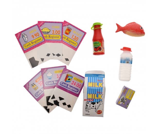 Set casa de marcat de jucarie, cu accesorii, produse, sunete si lumini - 34453