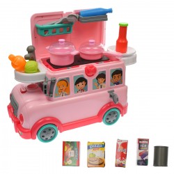 Bucatarie si autobuz de jucarie, premergator, sunete si lumini pentru copii - W018 Bucatarie si autobuz de jucarie, premergator, sunete si lumini pentru copii - W018