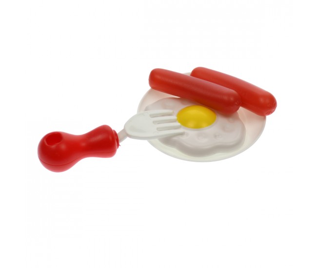 Set Bucatarie de jucarie cu mancare, ustensile, recipiente, sunete si lumini pentru copii - 889203