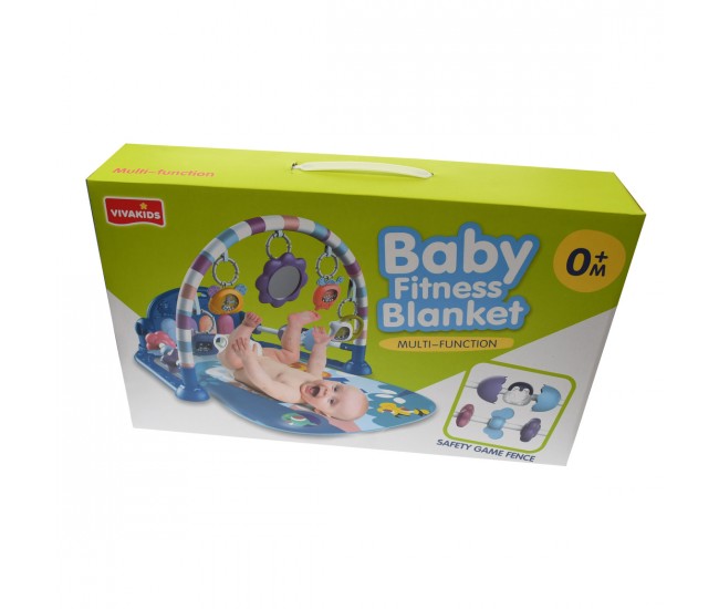 Saltea de jucarie muzicala pentru bebelusi, cu luminite, Baby Fitness - 1164
