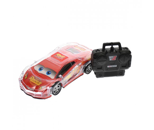 Masina cu telecomanda de jucarie, Fulger McQueen, CARS, rosie - 036 Masina cu telecomanda de jucarie, Fulger McQueen, CARS, rosie - 036