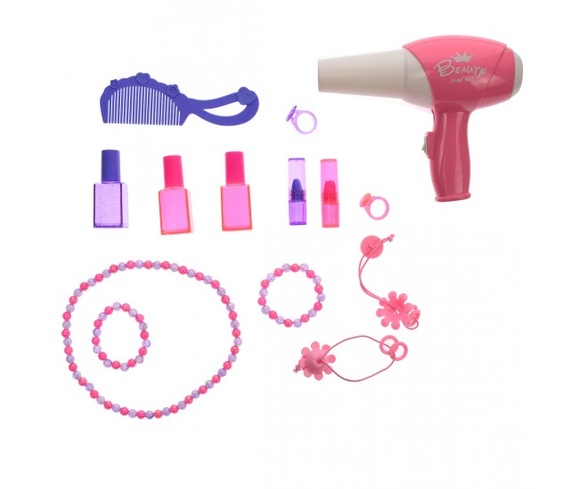 Set salon de frumusete, uscator de par, 14 accesorii - 2015