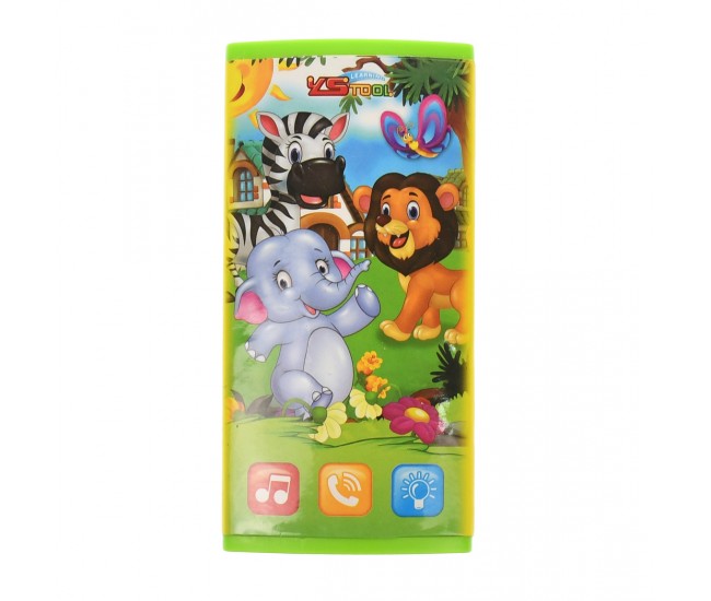 Telefon de jucarie interactiv cu butoane touchscreen, cu sunete de animale - 3315015