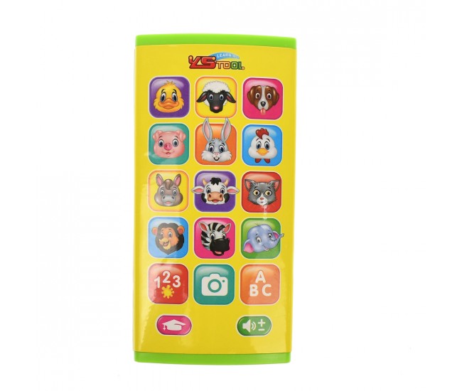 Telefon de jucarie interactiv cu butoane touchscreen, cu sunete de animale - 3315015