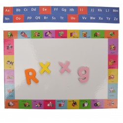 Tabla de jucarie magnetica cu 238 de litere, fata dupla pentru marker - 3315027 Tabla de jucarie magnetica cu 238 de litere, fata dupla pentru marker - 3315027
