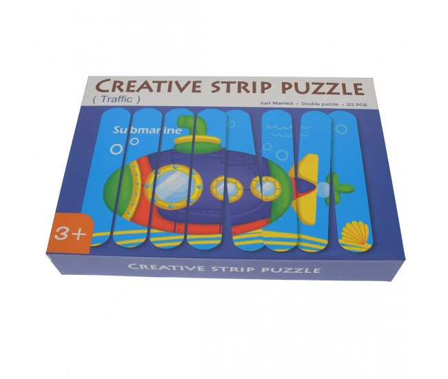 Set puzzle de jucarie, cu suport din lemn, 8 poze - 3331234