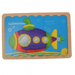 Set puzzle de jucarie, cu suport din lemn, 8 poze - 3331234 Set puzzle de jucarie, cu suport din lemn, 8 poze - 3331234